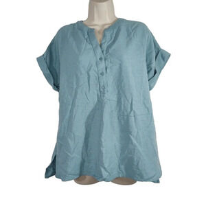 Isabel Maternity by Ingrid & Isabel Blue Top Women Size S Short Sleeve NEW